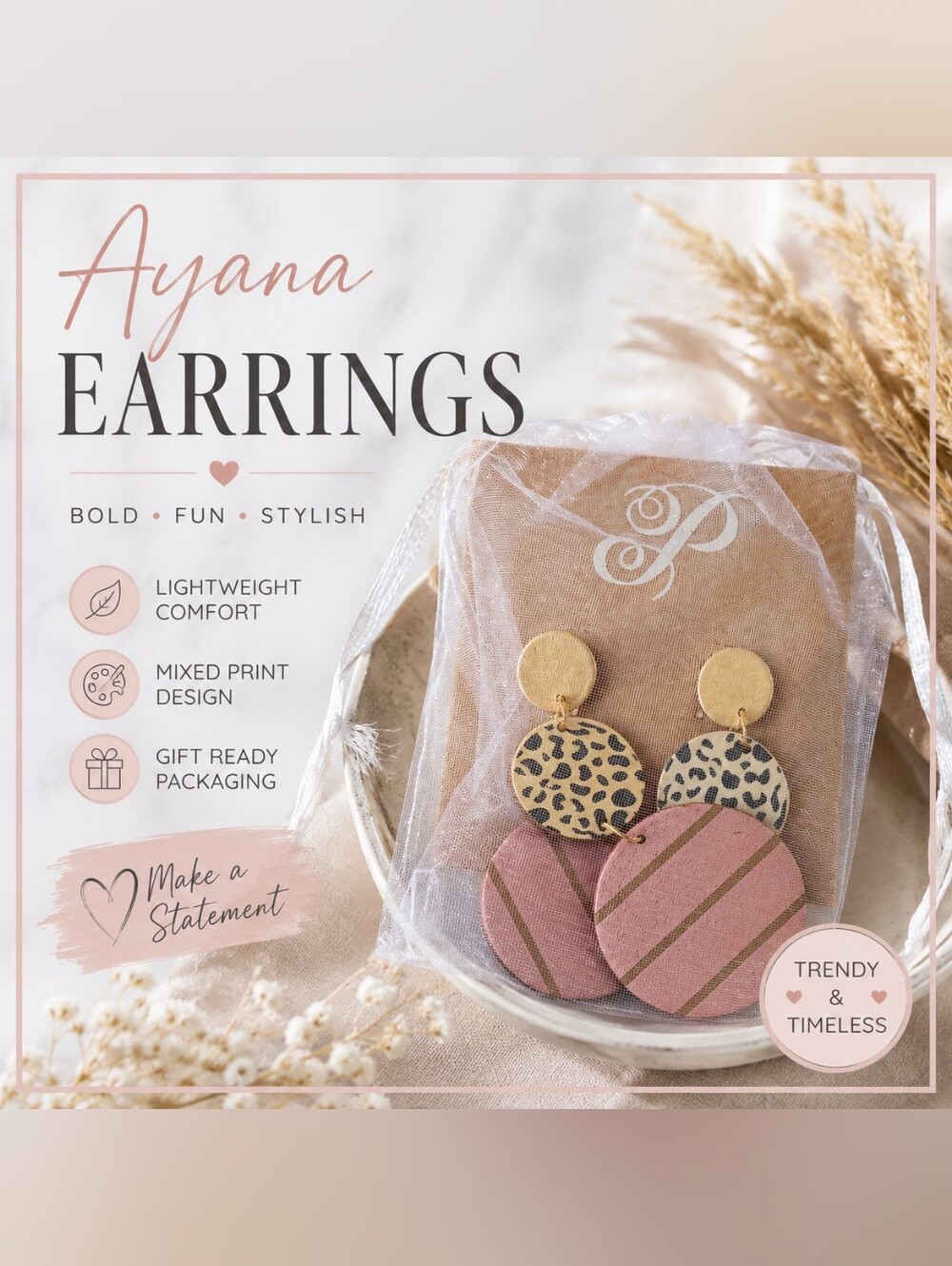 Plunder Design "Ayana" Layered Drop Earrings NWT